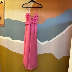Pink floor length dress NWT